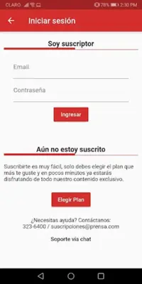 Prensa.com android App screenshot 2